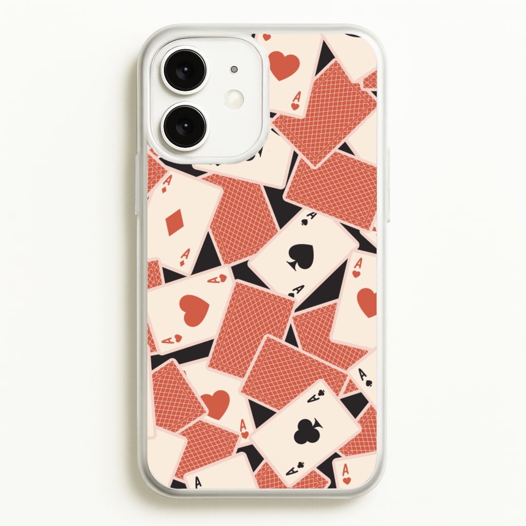 Playing Cards Collage Pattern - Clean Girl Aesthetic Phone Case for iPhone 11