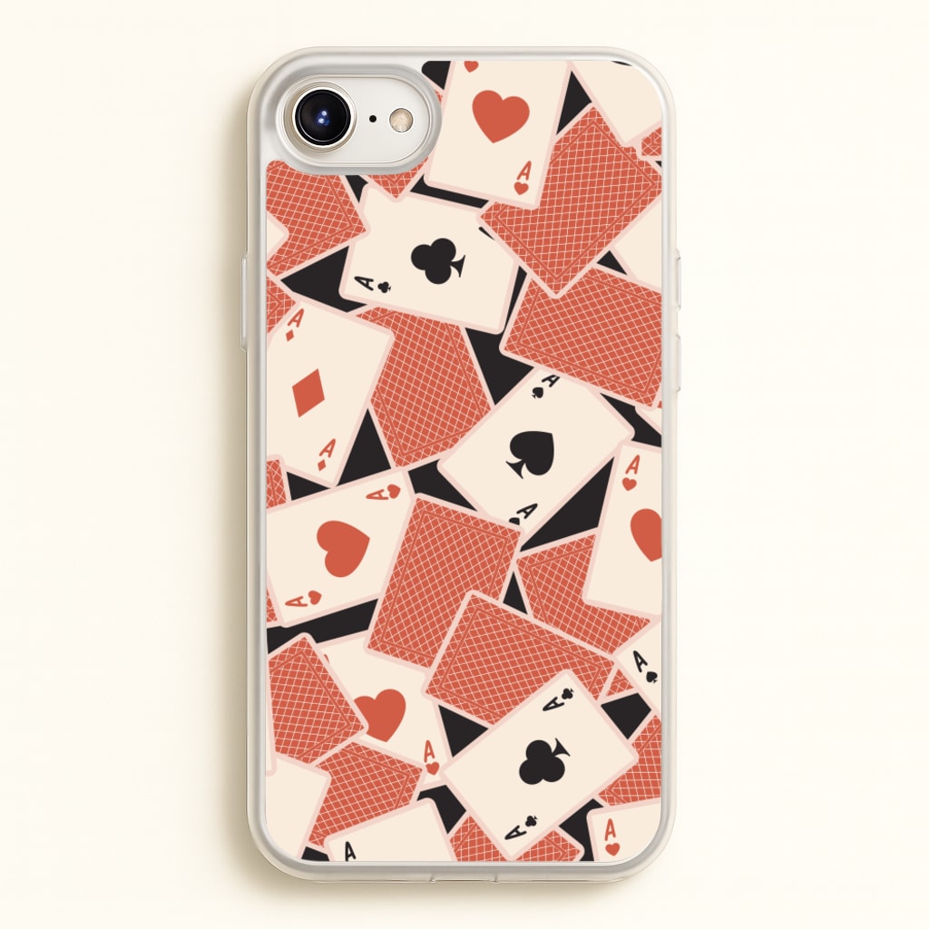 Playing Cards Collage Pattern - Clean Girl Aesthetic Phone Case for iPhone 6 Plus / 7 Plus / 8 Plus