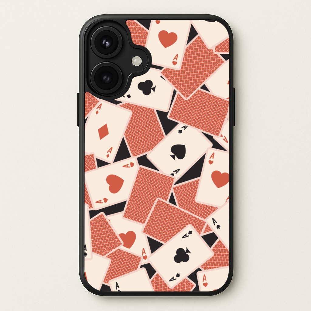 Playing Cards Collage Pattern Phone Case for iPhone 17