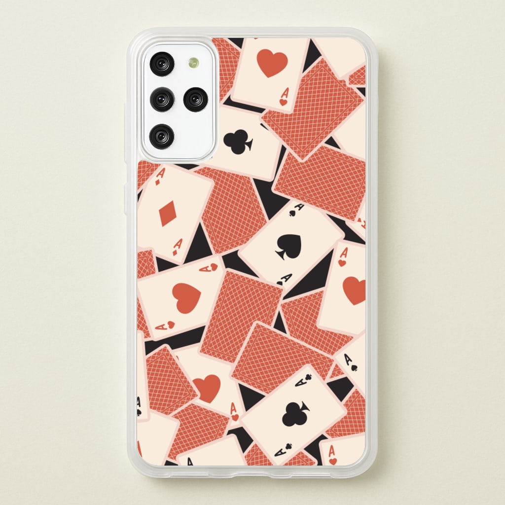 Playing Cards Collage Pattern - Clean Girl Aesthetic Phone Case for Galaxy S20 Plus