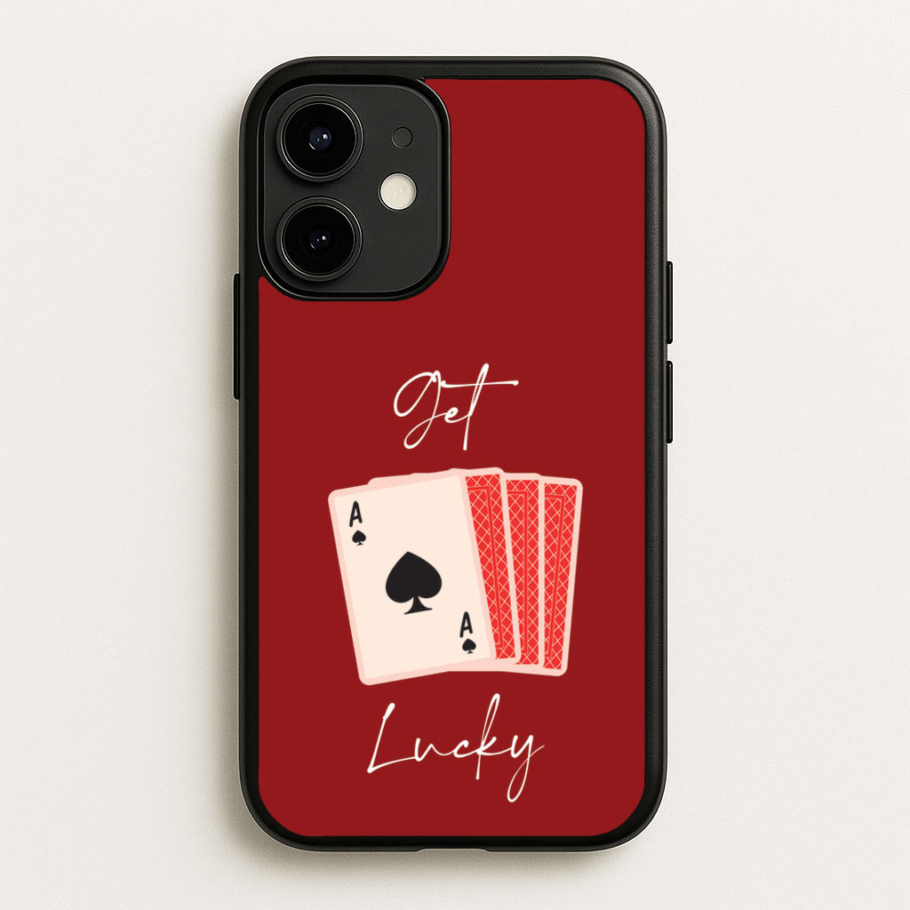 Get Lucky Set Of Cards - Clean Girl Aesthetic Phone Case for iPhone 12 / 12 Pro