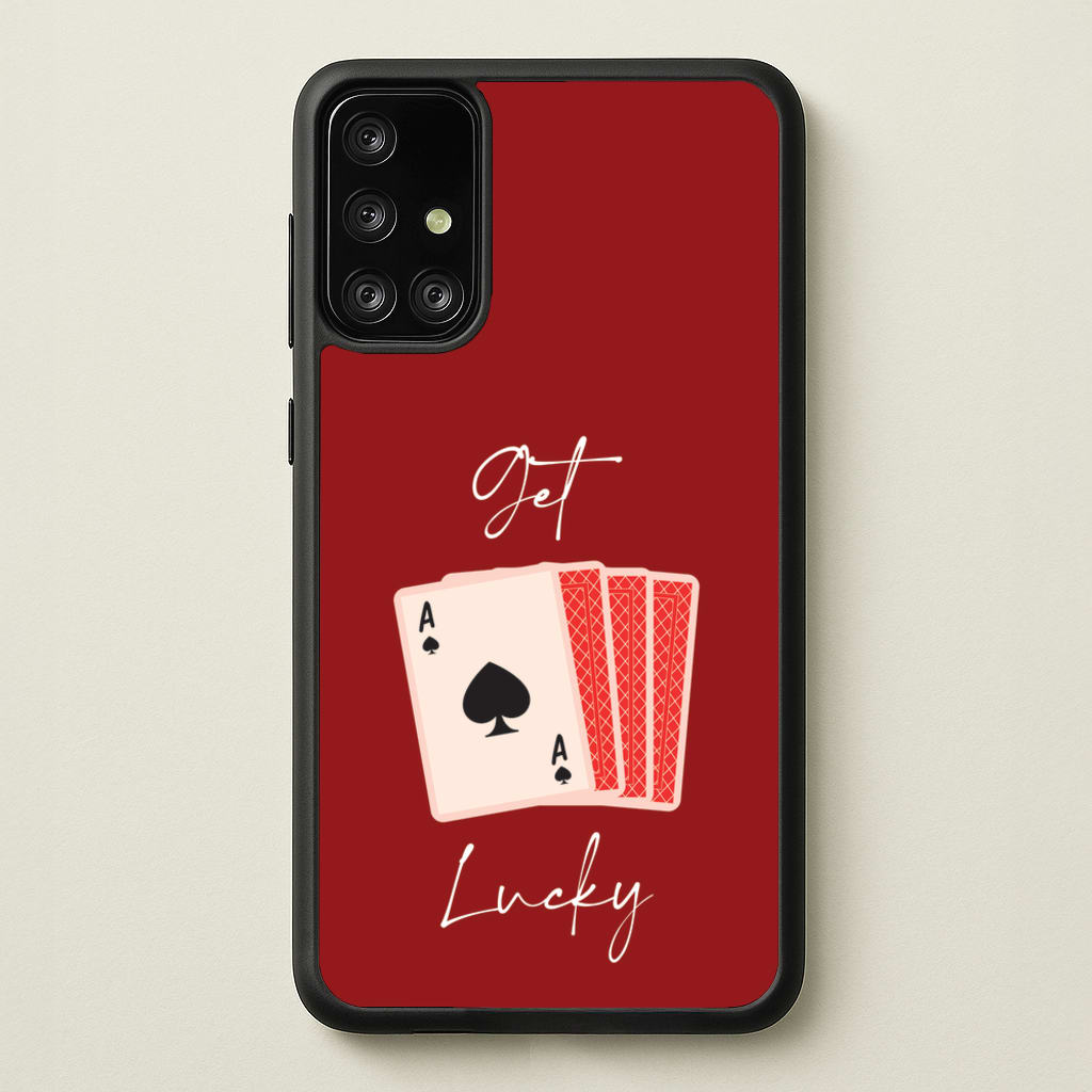 Get Lucky Set Of Cards - Clean Girl Aesthetic Phone Case for Galaxy A71