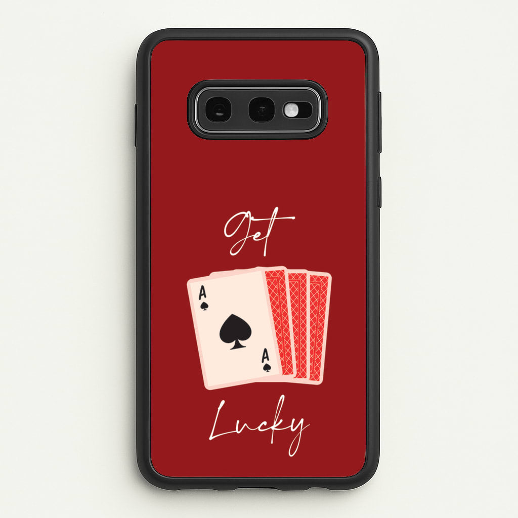 Get Lucky Set Of Cards - Clean Girl Aesthetic Phone Case for Galaxy S10e