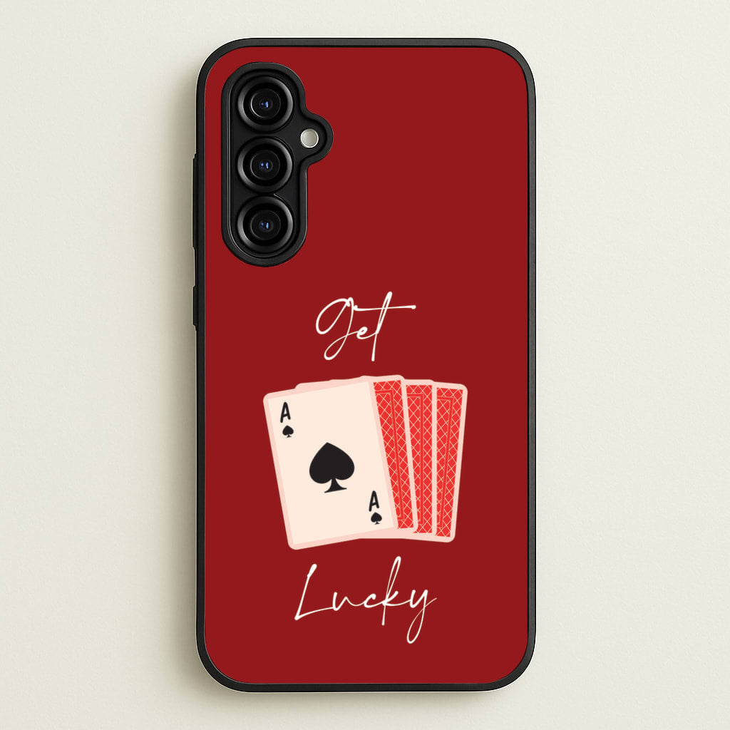 Get Lucky Set Of Cards - Clean Girl Aesthetic Phone Case for Galaxy A54