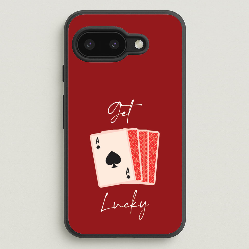 Get Lucky Set Of Cards - Clean Girl Aesthetic Phone Case for Google Pixel 9a