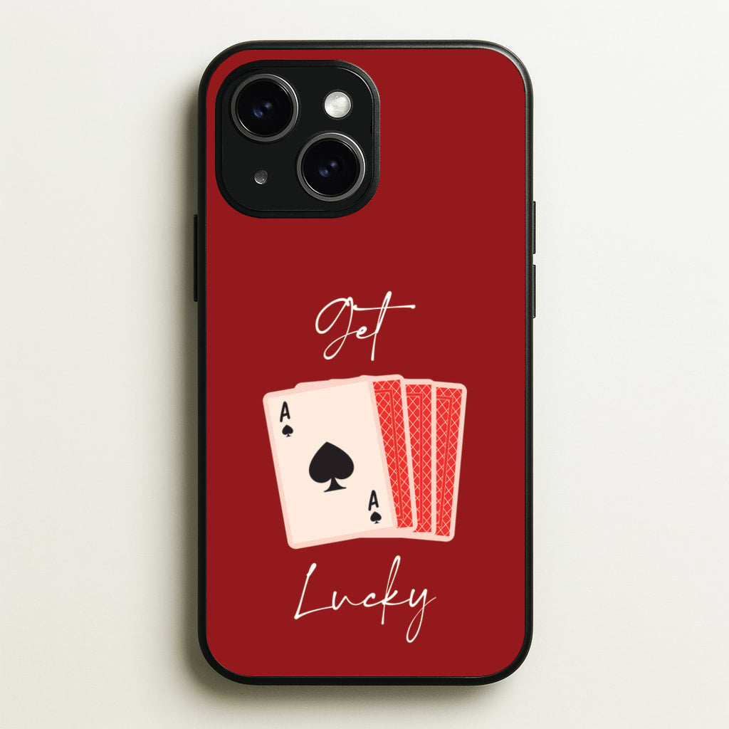 Get Lucky Set Of Cards - Clean Girl Aesthetic Phone Case for iPhone 15