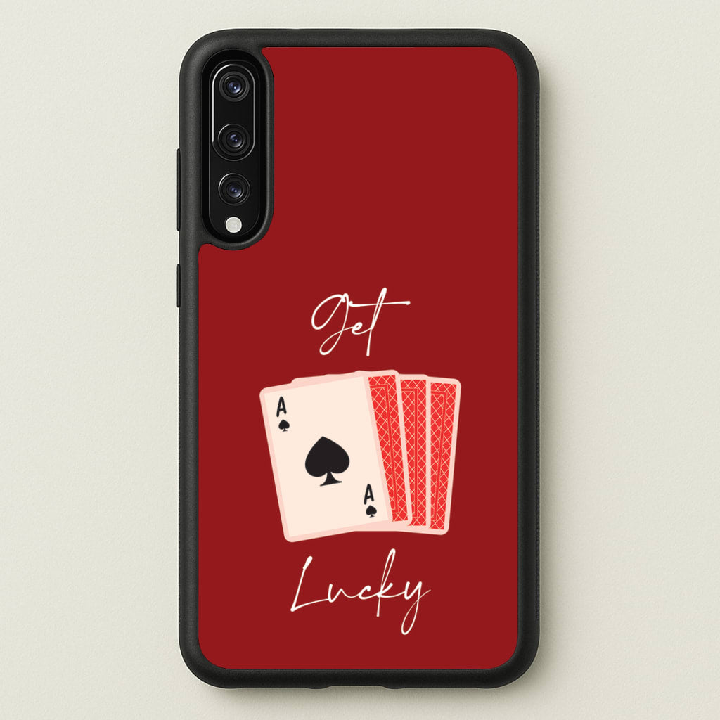 Get Lucky Set Of Cards - Clean Girl Aesthetic Phone Case for Huawei P20 Pro