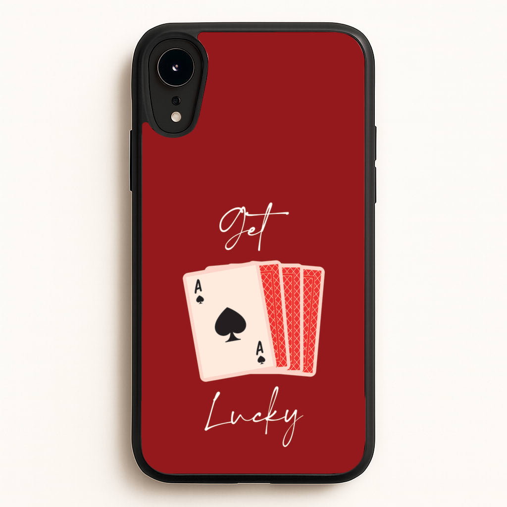 Get Lucky Set Of Cards - Clean Girl Aesthetic Phone Case for iPhone XR