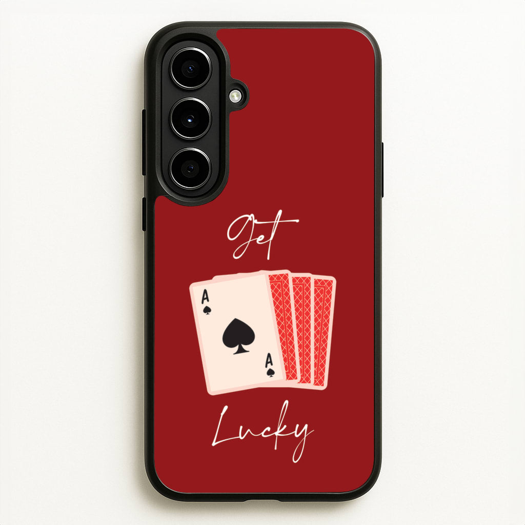 Get Lucky Set Of Cards - Clean Girl Aesthetic Phone Case for Galaxy A56