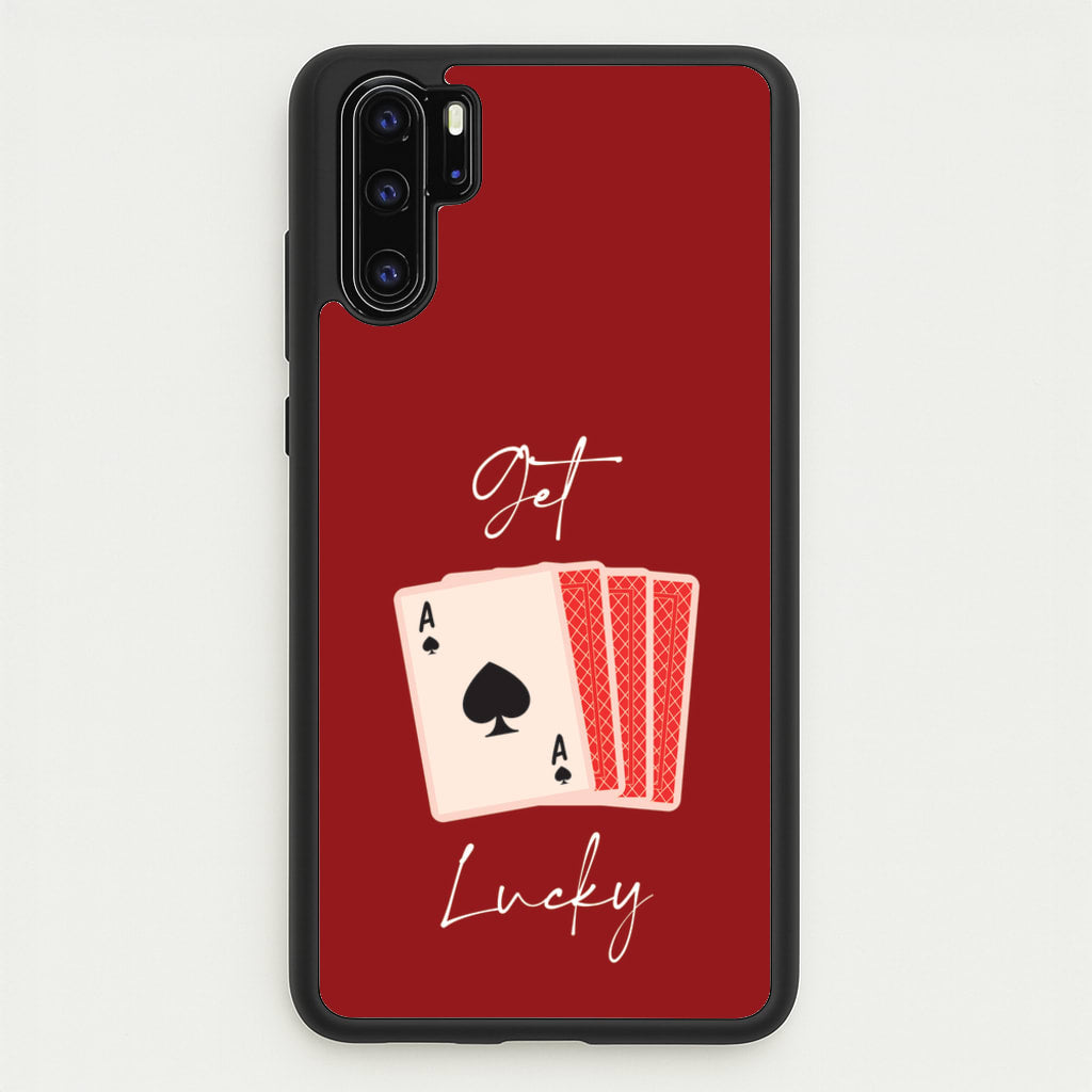 Get Lucky Set Of Cards - Clean Girl Aesthetic Phone Case for Huawei P30 Pro