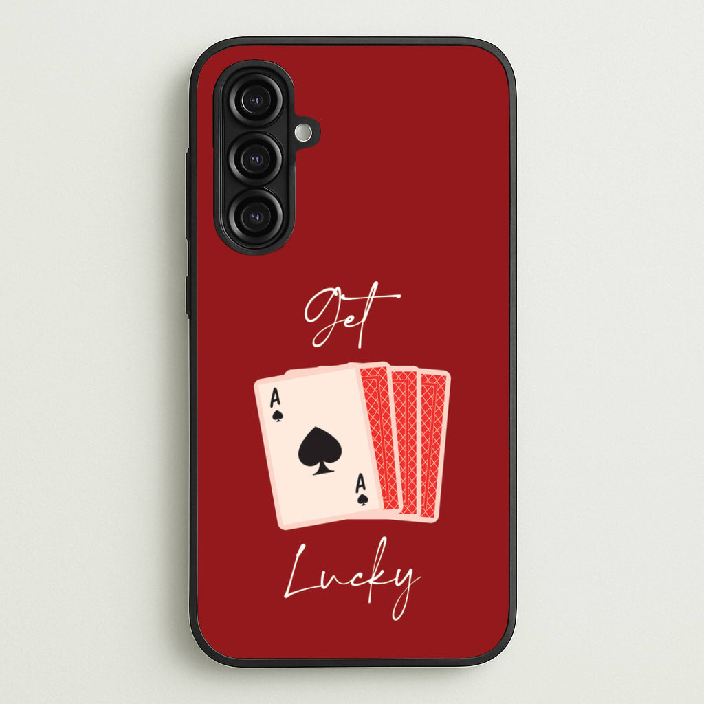 Get Lucky Set Of Cards - Clean Girl Aesthetic Phone Case for Galaxy A16