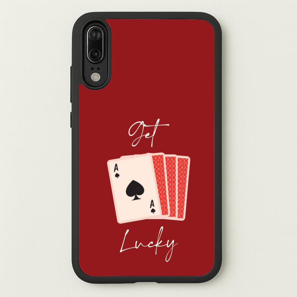Get Lucky Set Of Cards - Clean Girl Aesthetic Phone Case for Huawei P20