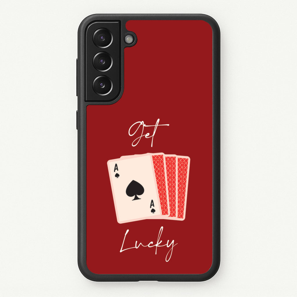 Get Lucky Set Of Cards - Clean Girl Aesthetic Phone Case for Galaxy S21 Plus