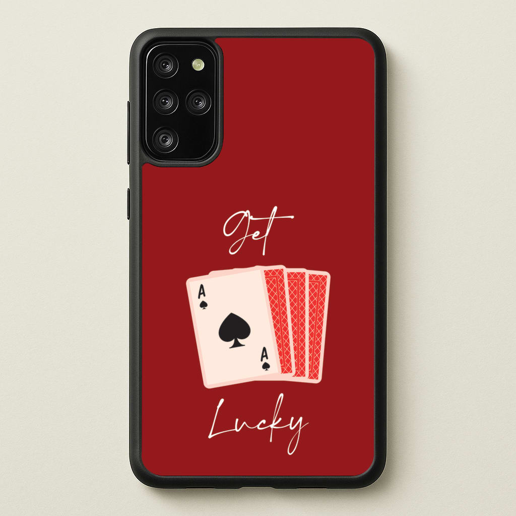 Get Lucky Set Of Cards - Clean Girl Aesthetic Phone Case for Galaxy S20 Plus