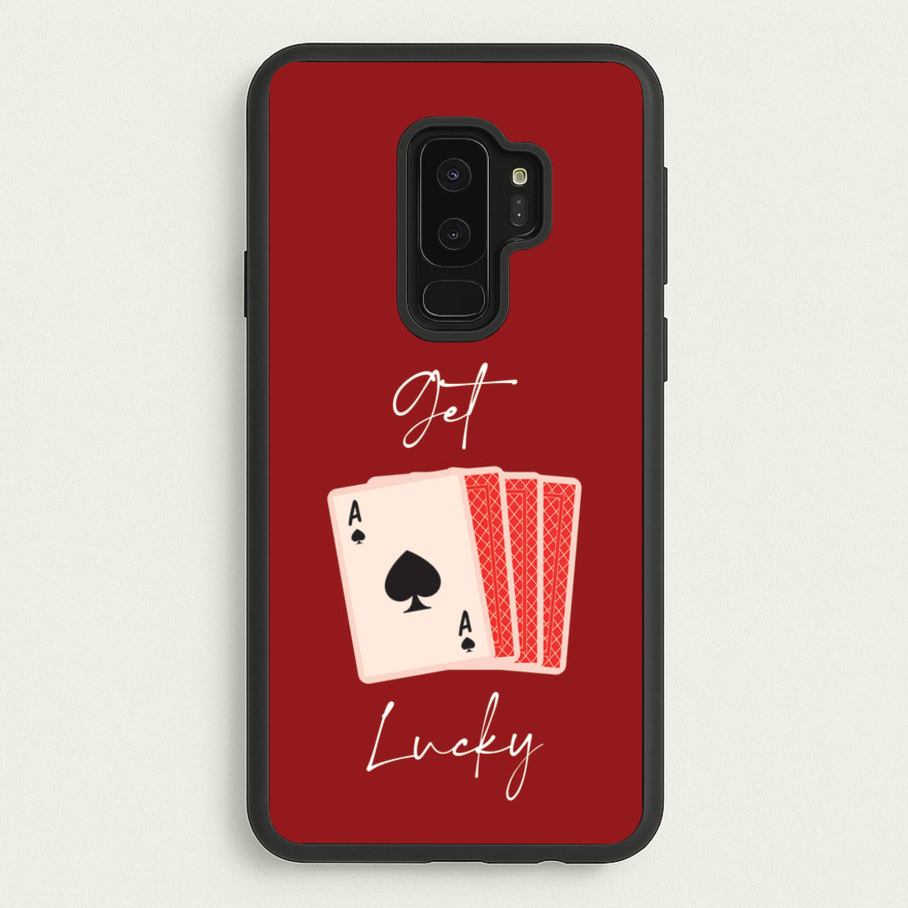 Get Lucky Set Of Cards - Clean Girl Aesthetic Phone Case for Galaxy S9 Plus