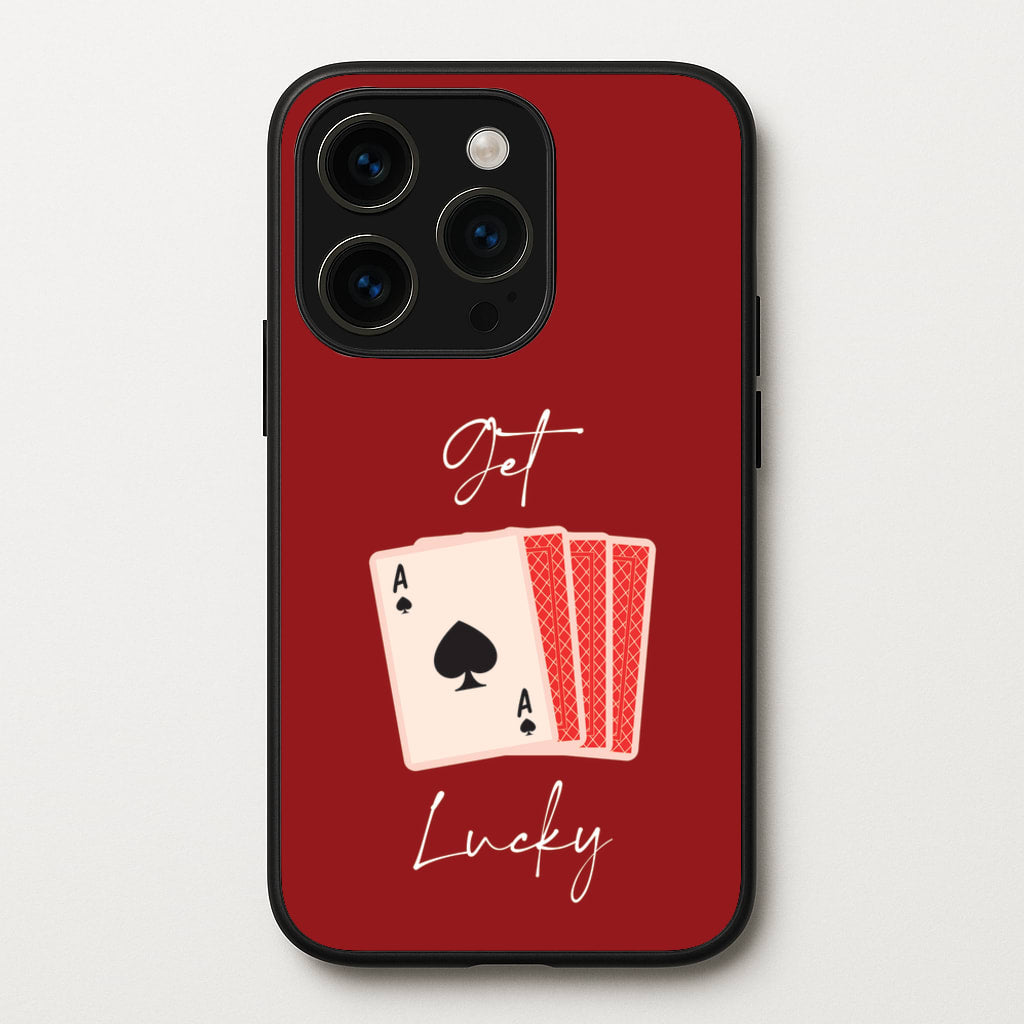 Get Lucky Set Of Cards - Clean Girl Aesthetic Phone Case for iPhone 15 Pro