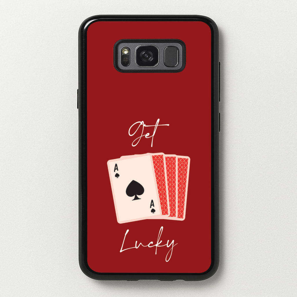 Get Lucky Set Of Cards - Clean Girl Aesthetic Phone Case for Galaxy S8 Plus