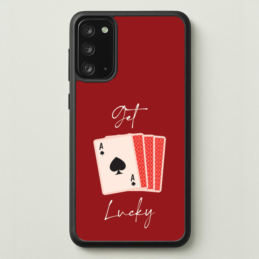 Get Lucky Set Of Cards - Clean Girl Aesthetic Phone Case for Galaxy Note 20