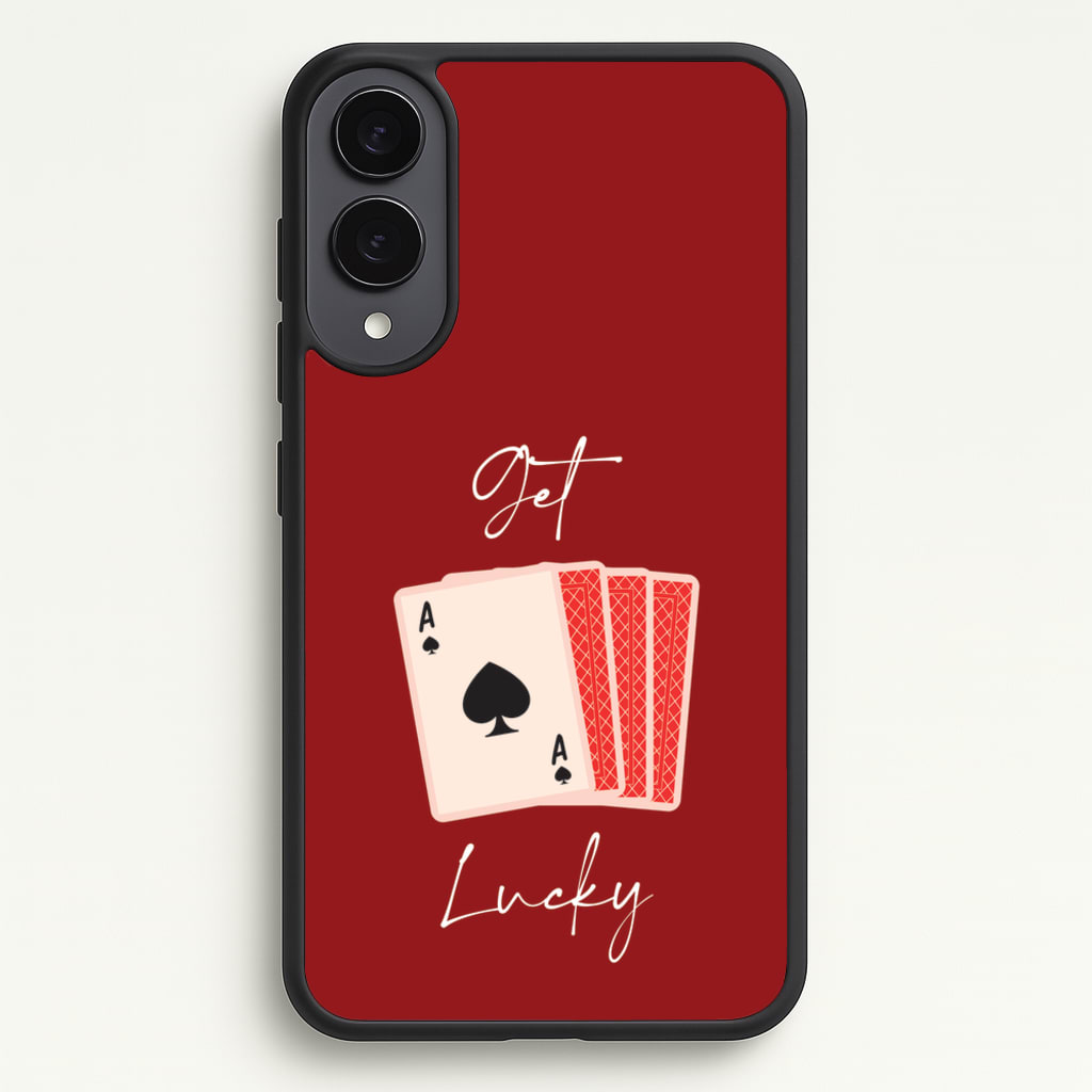 Get Lucky Set Of Cards - Clean Girl Aesthetic Phone Case for Galaxy S25 Edge