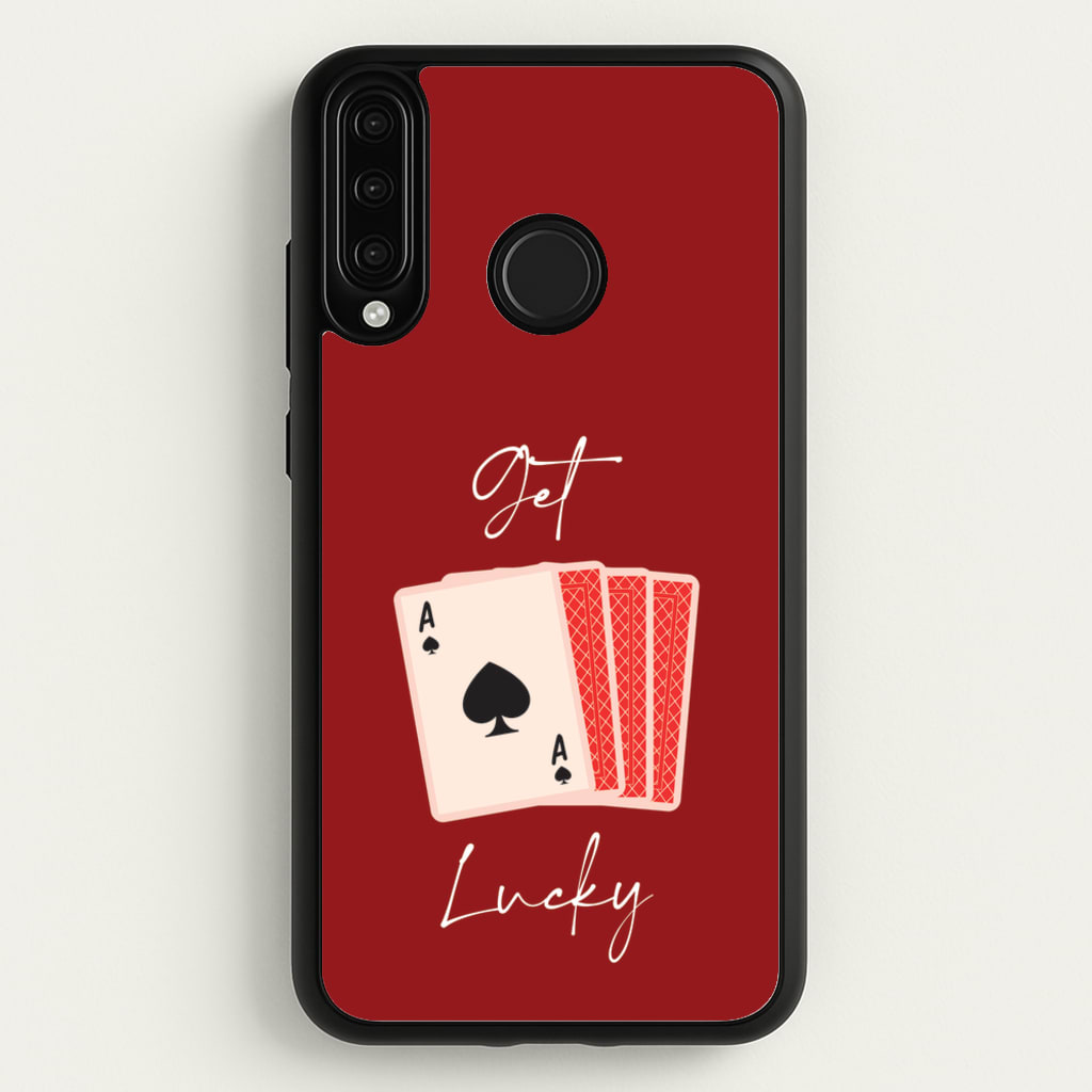 Get Lucky Set Of Cards - Clean Girl Aesthetic Phone Case for Huawei P30 Lite