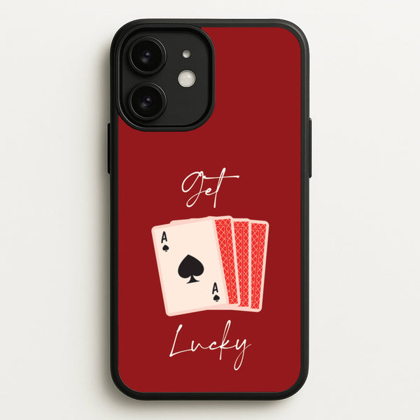 Get Lucky Set Of Cards - Clean Girl Aesthetic Phone Case for iPhone 11