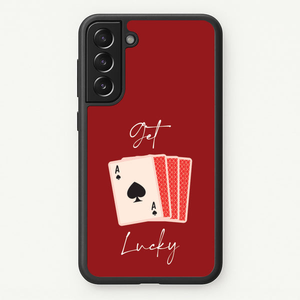 Get Lucky Set Of Cards - Clean Girl Aesthetic Phone Case for Galaxy S22 Plus