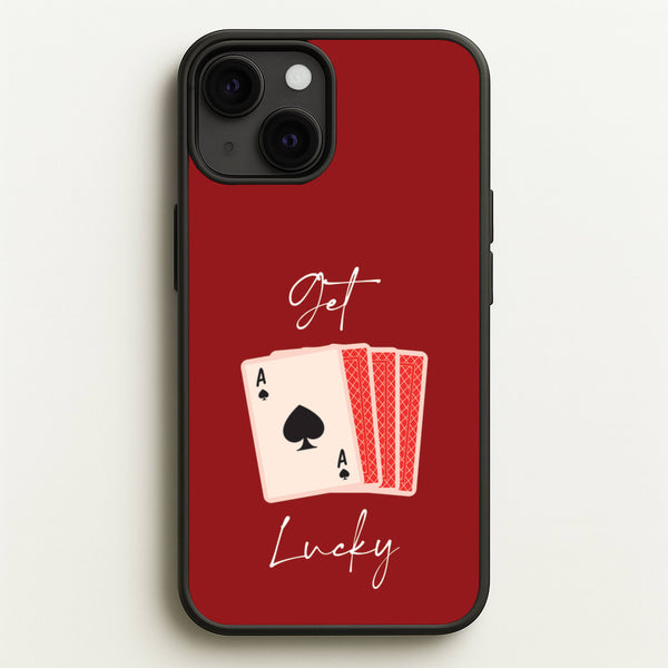 Get Lucky Set Of Cards - Clean Girl Aesthetic Phone Case for iPhone 13 Mini