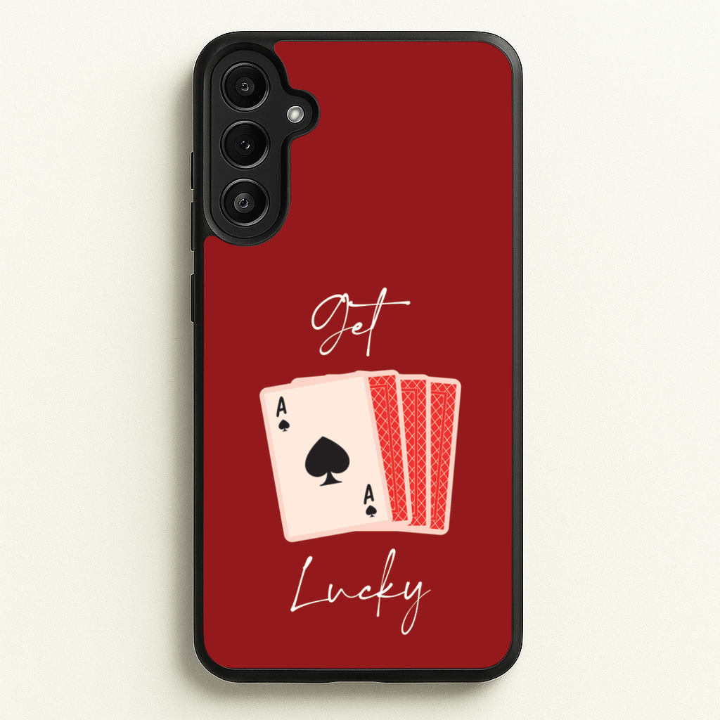Get Lucky Set Of Cards - Clean Girl Aesthetic Phone Case for Galaxy A34