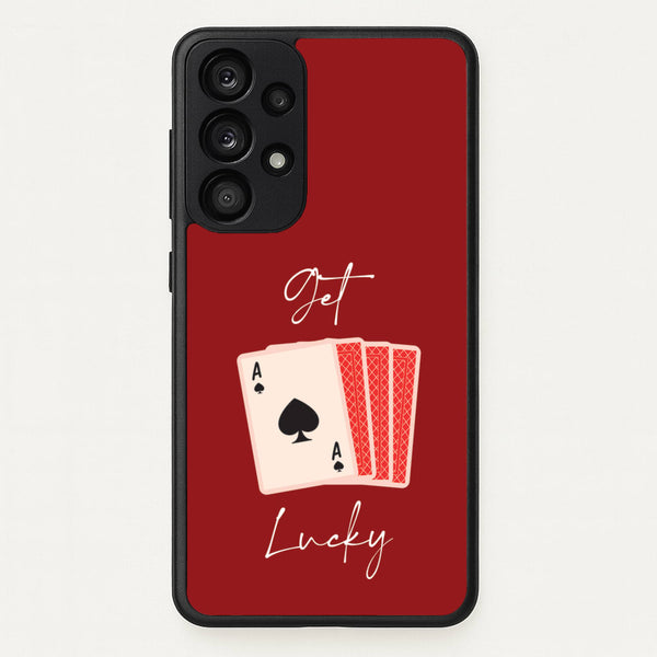 Get Lucky Set Of Cards - Clean Girl Aesthetic Phone Case for Galaxy A53