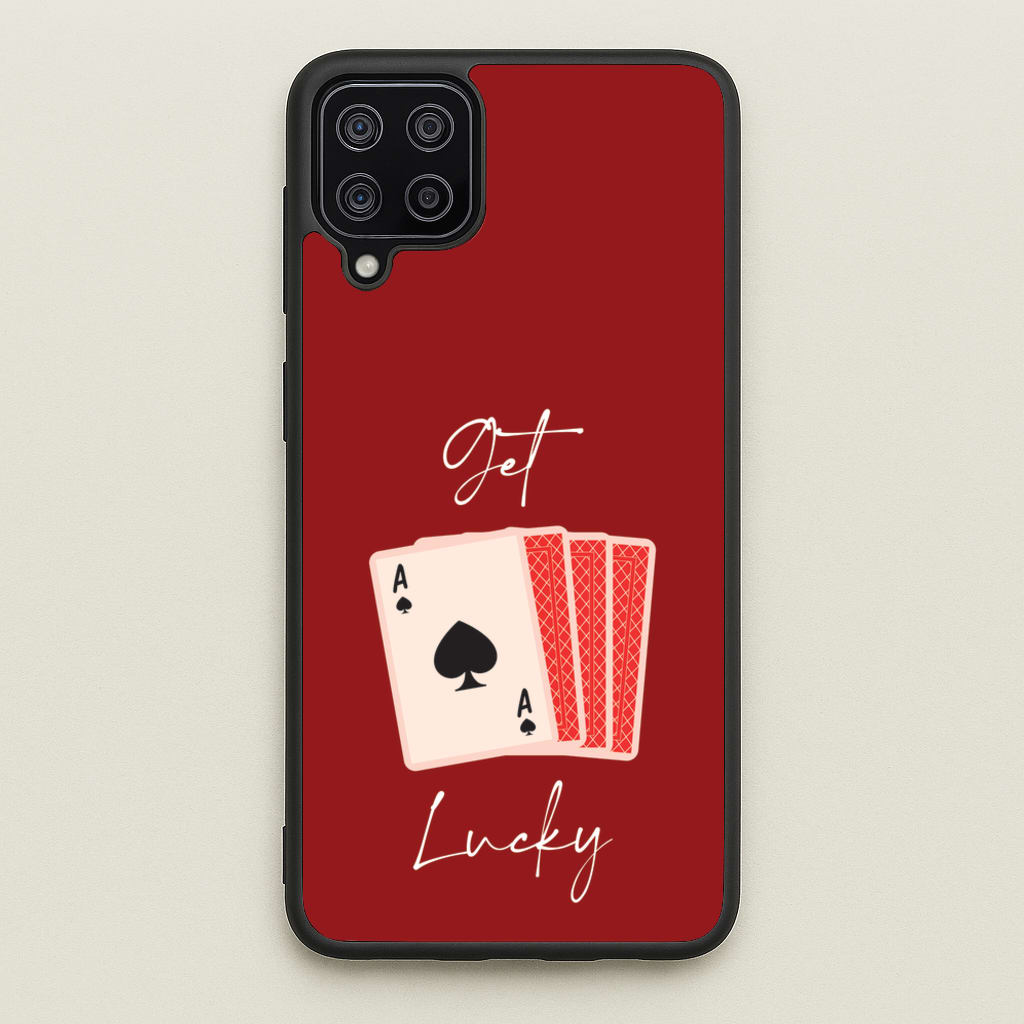 Get Lucky Set Of Cards - Clean Girl Aesthetic Phone Case for Galaxy A12