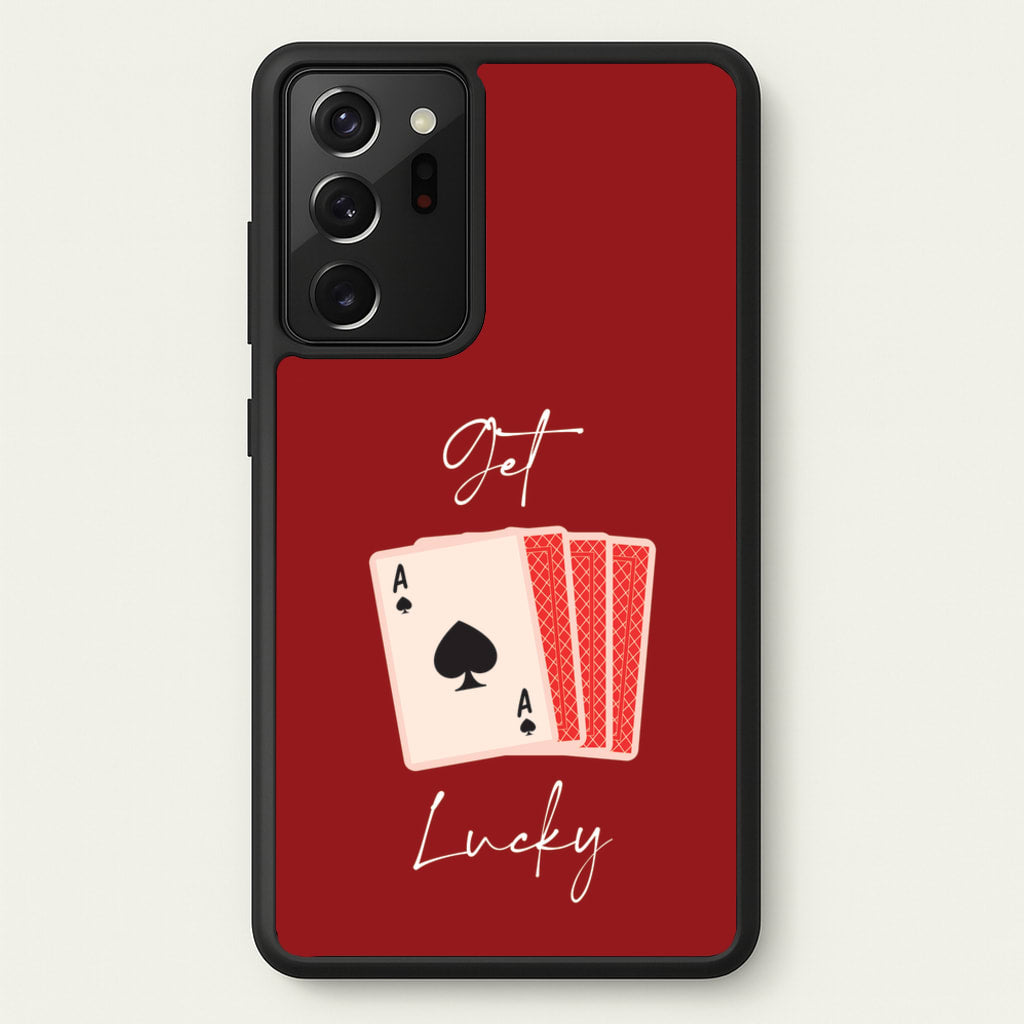 Get Lucky Set Of Cards - Clean Girl Aesthetic Phone Case for Galaxy Note 20 Ultra
