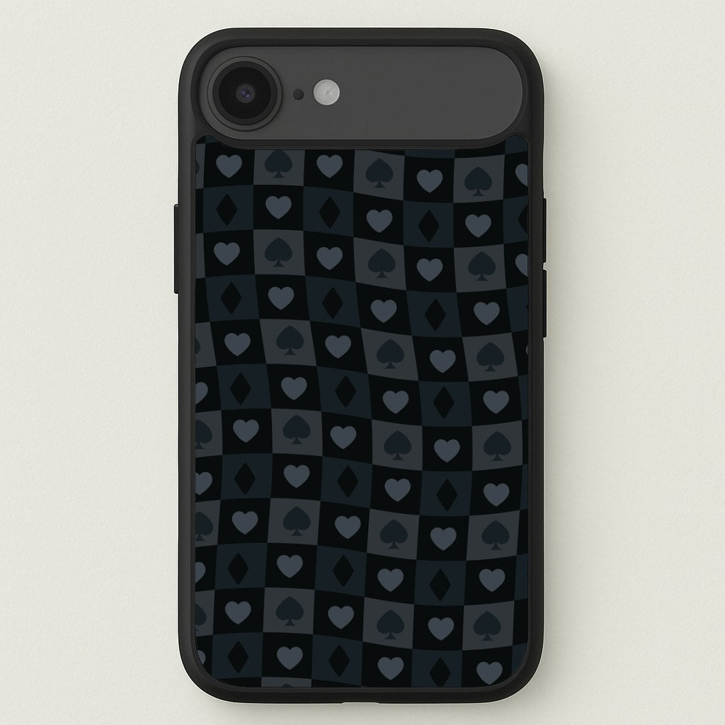 Card Suits Pattern Black Phone Case for iPhone 17 Air