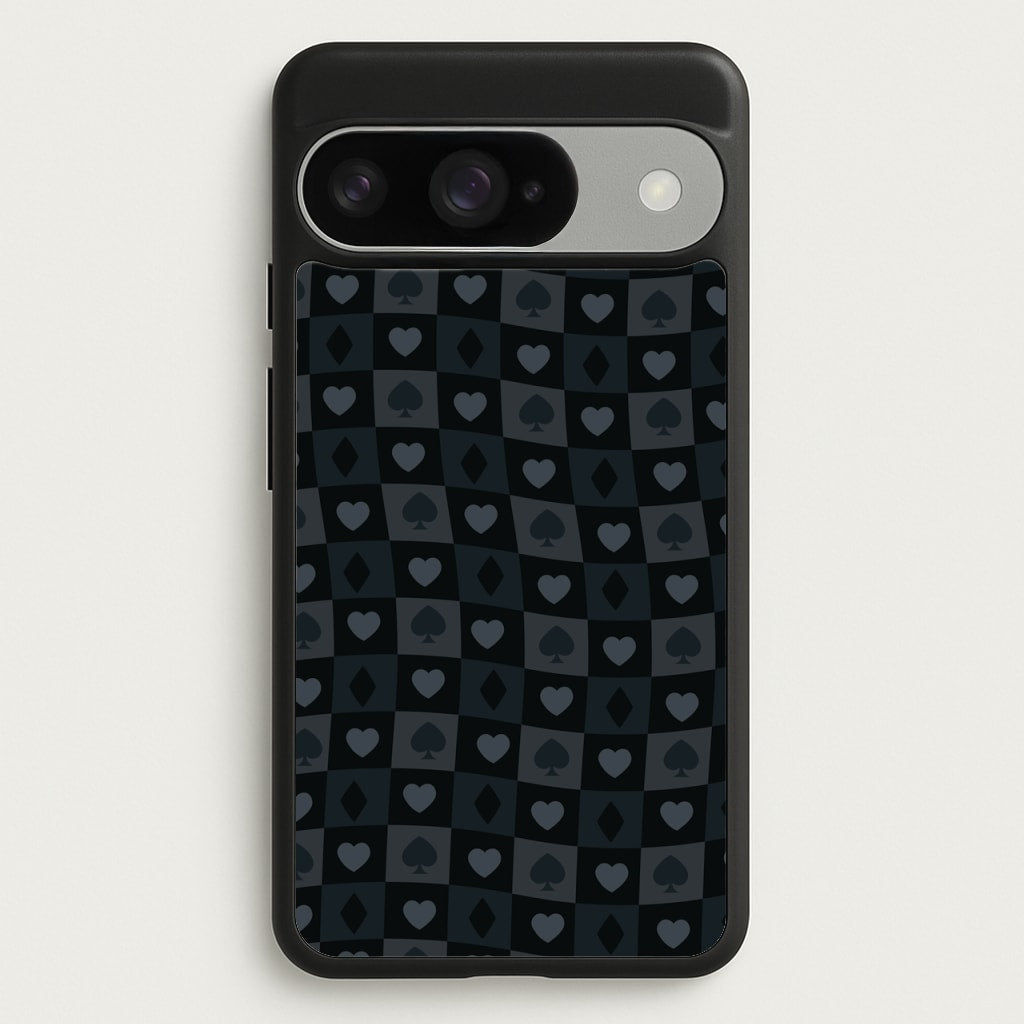 Card Suits Pattern Black Phone Case for Google Pixel 10 / 10 Pro