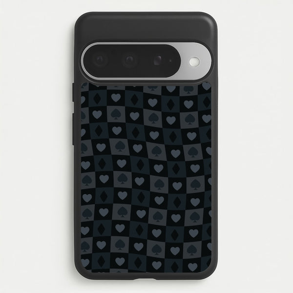 Card Suits Pattern Black Phone Case for Google Pixel 10 Pro XL