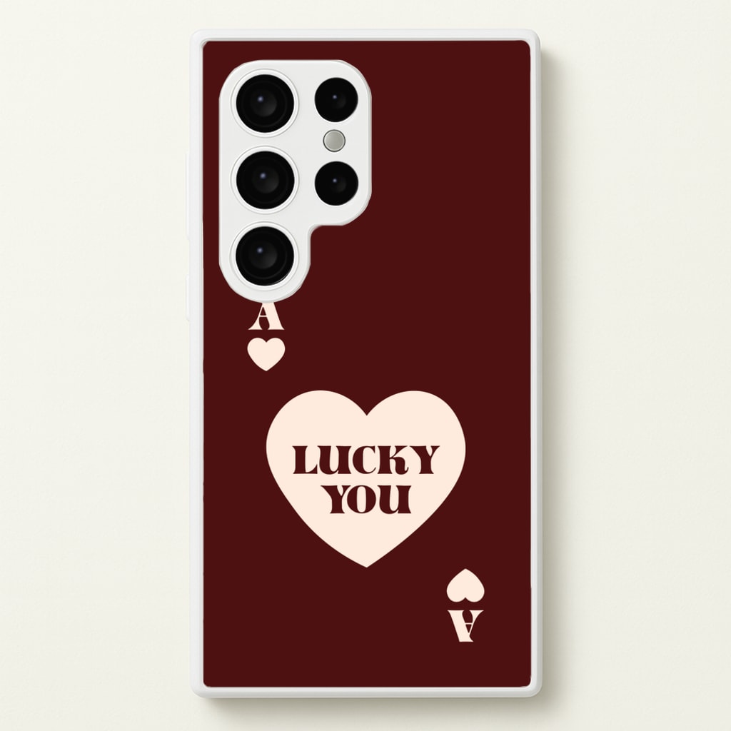 Ace Of Hearts Lucky You - Clean Girl Aesthetic Phone Case for Galaxy S24 Ultra