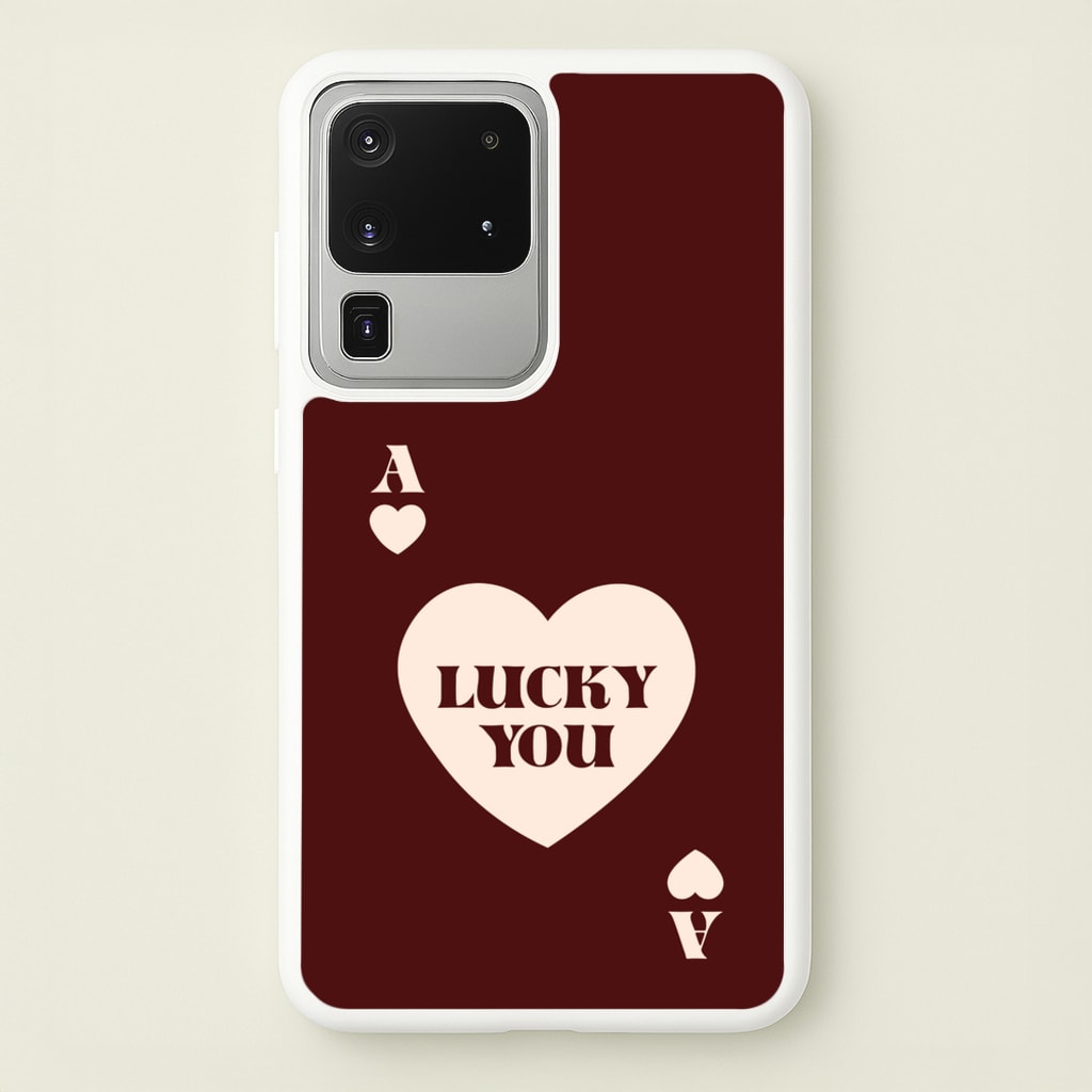 Ace Of Hearts Lucky You - Clean Girl Aesthetic Phone Case for Galaxy S20 Ultra