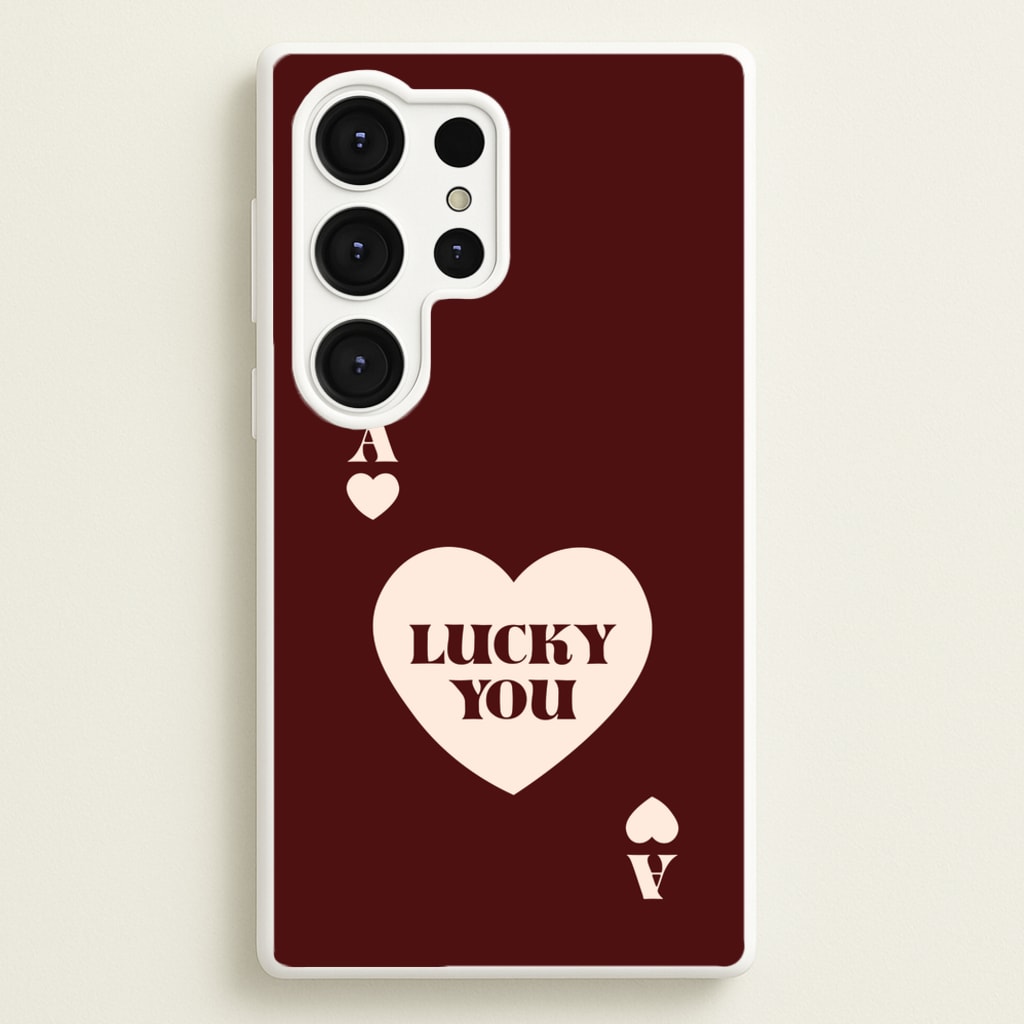 Ace Of Hearts Lucky You - Clean Girl Aesthetic Phone Case for Galaxy S25 Ultra