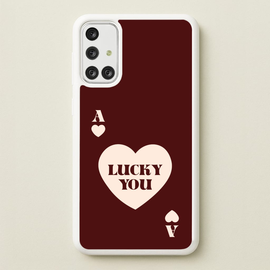 Ace Of Hearts Lucky You - Clean Girl Aesthetic Phone Case for Galaxy A71