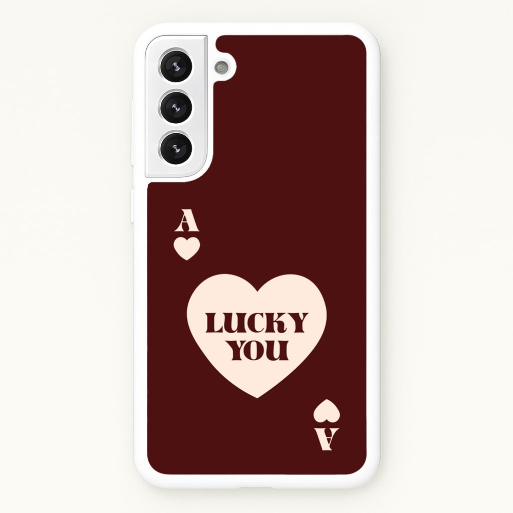 Ace Of Hearts Lucky You - Clean Girl Aesthetic Phone Case for Galaxy S22