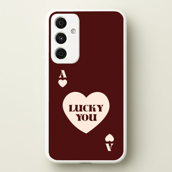 Ace Of Hearts Lucky You - Clean Girl Aesthetic Phone Case for Galaxy A35