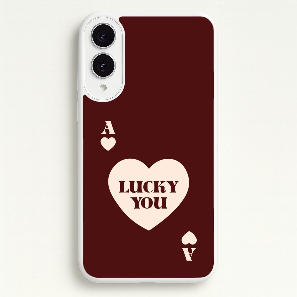 Ace Of Hearts Lucky You - Clean Girl Aesthetic Phone Case for Galaxy S25 Edge