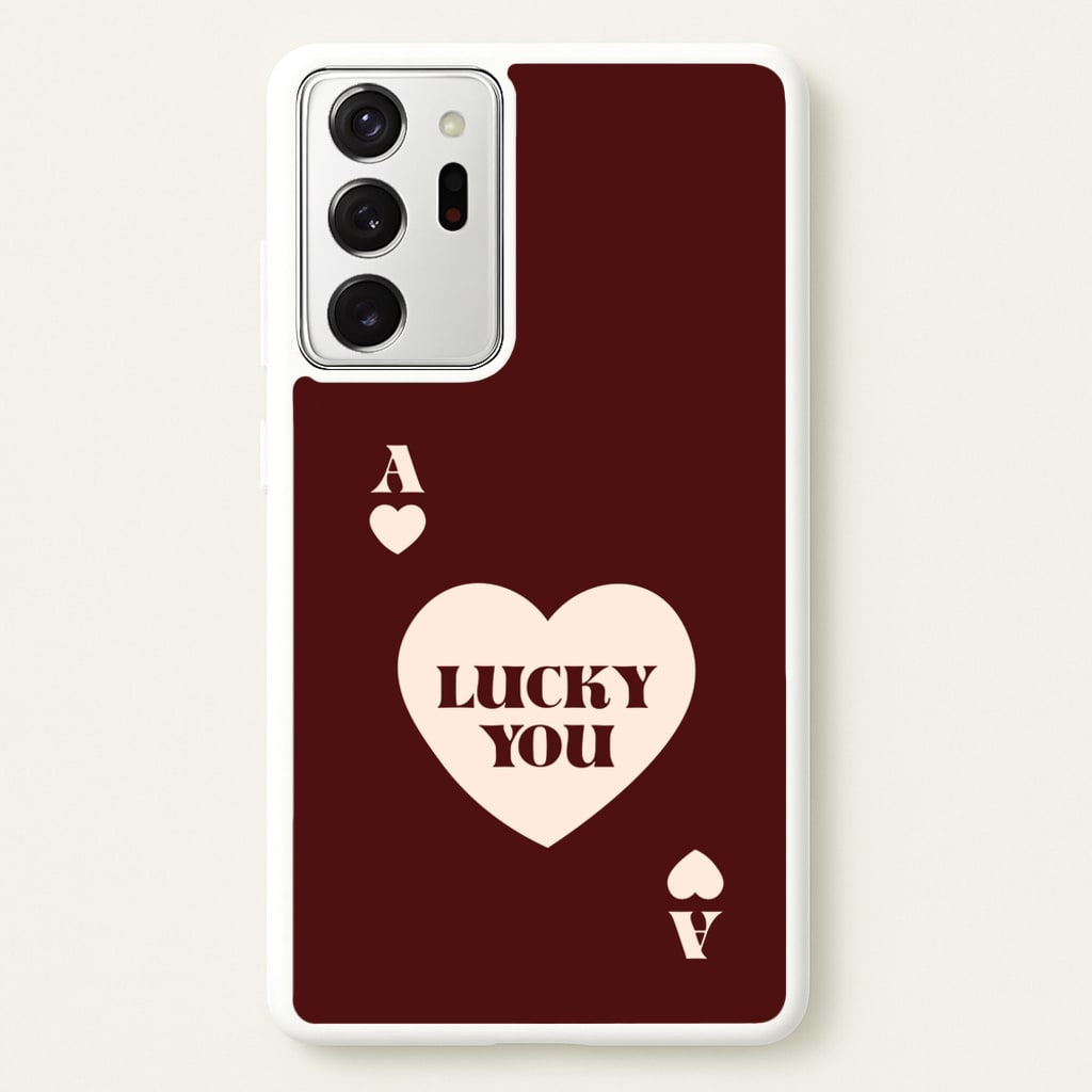 Ace Of Hearts Lucky You - Clean Girl Aesthetic Phone Case for Galaxy Note 20 Ultra