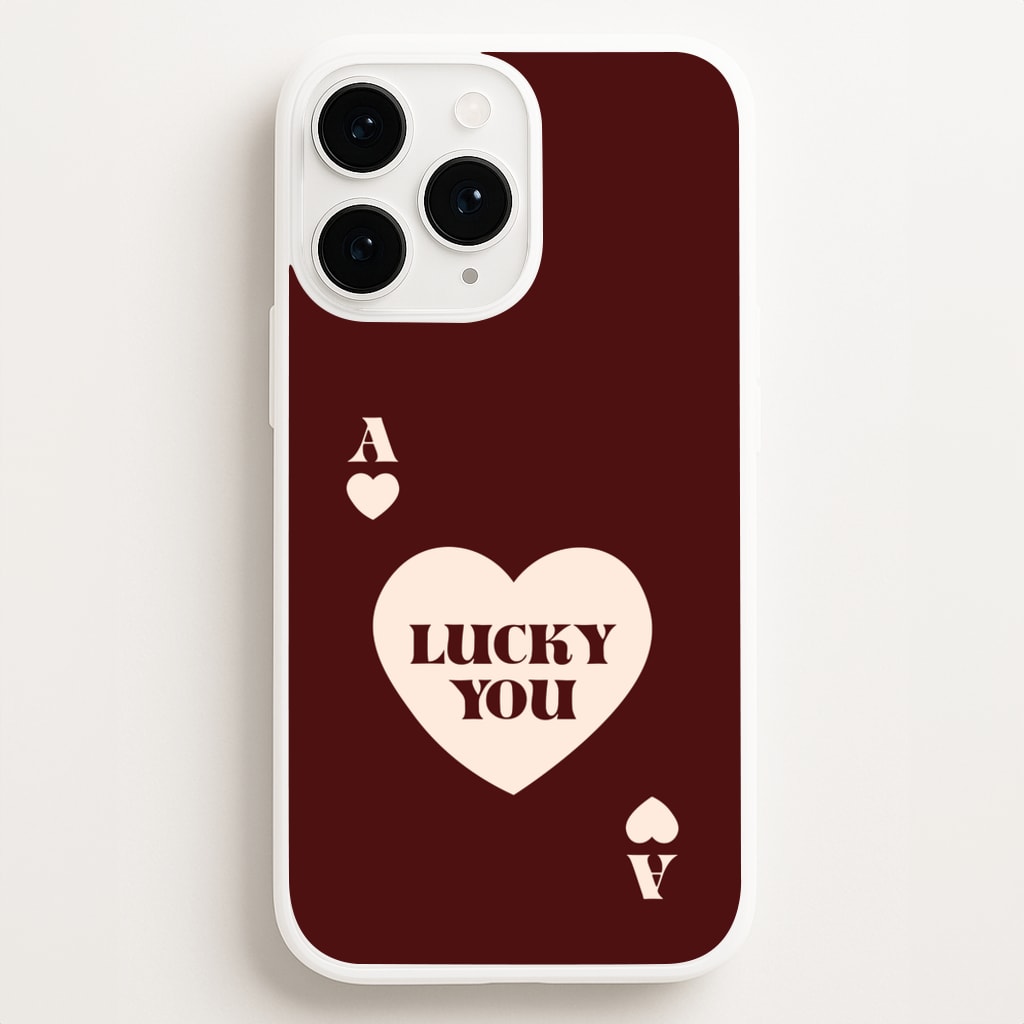 Ace Of Hearts Lucky You - Clean Girl Aesthetic Phone Case for iPhone 11 Pro Max