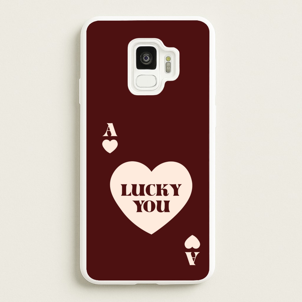 Ace Of Hearts Lucky You - Clean Girl Aesthetic Phone Case for Galaxy S9