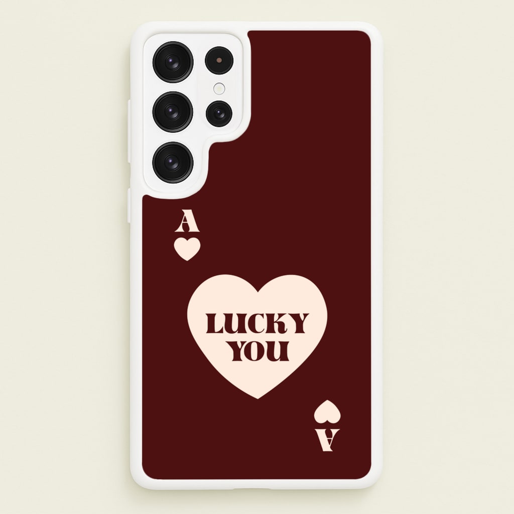 Ace Of Hearts Lucky You - Clean Girl Aesthetic Phone Case for Galaxy S22 Ultra