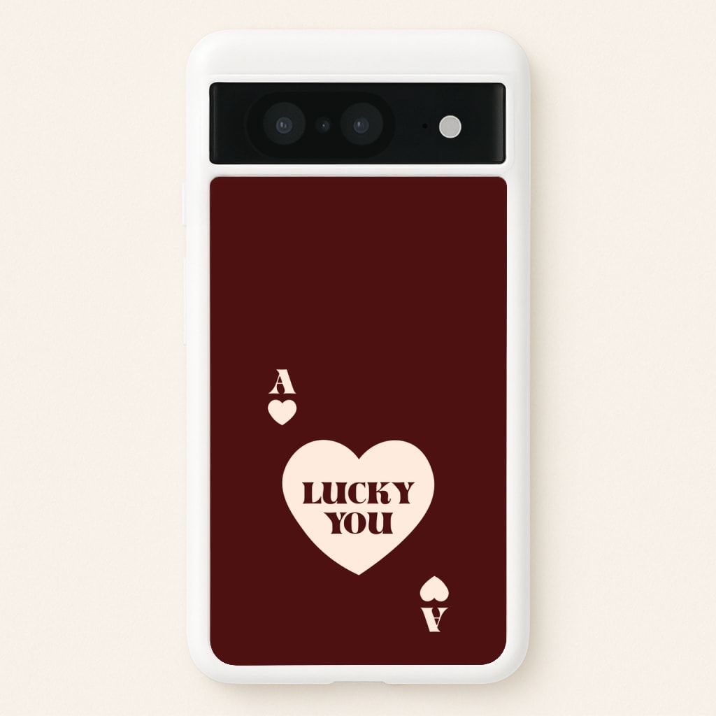 Ace Of Hearts Lucky You - Clean Girl Aesthetic Phone Case for Google Pixel 8