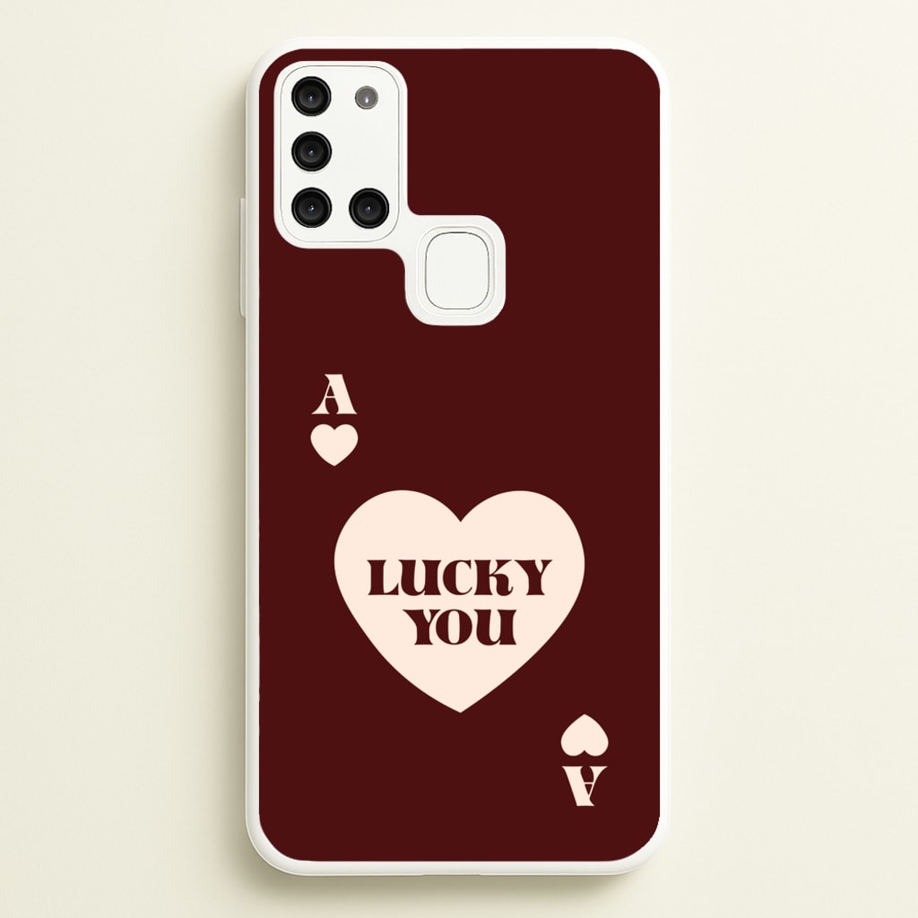 Ace Of Hearts Lucky You - Clean Girl Aesthetic Phone Case for Galaxy A21s