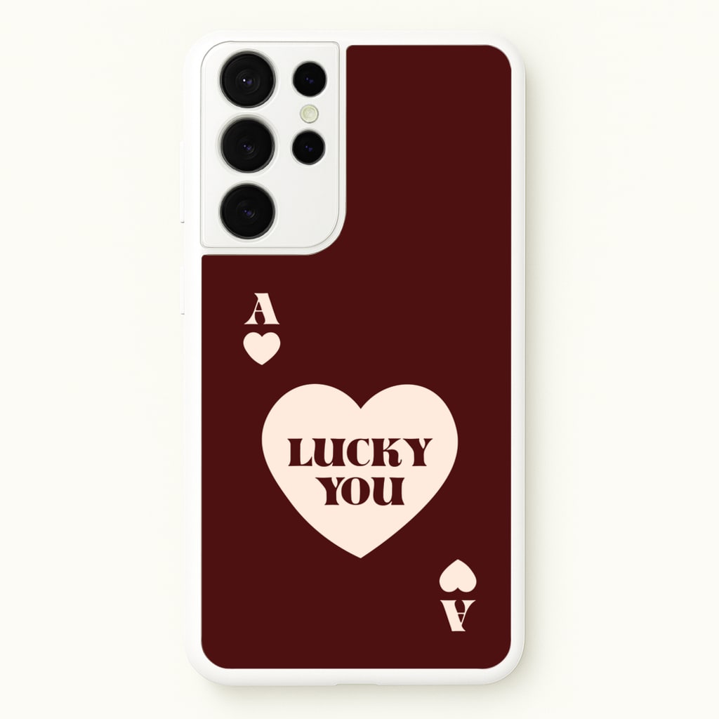 Ace Of Hearts Lucky You - Clean Girl Aesthetic Phone Case for Galaxy S21 Ultra