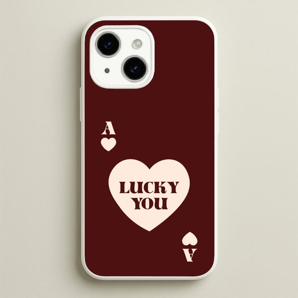 Ace Of Hearts Lucky You - Clean Girl Aesthetic Phone Case for iPhone 14