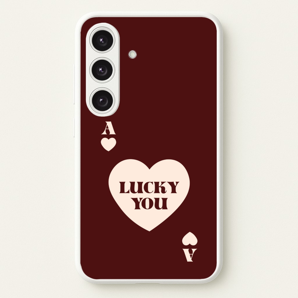 Ace Of Hearts Lucky You - Clean Girl Aesthetic Phone Case for Galaxy S25 Plus
